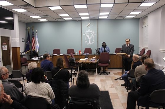 Mr. Barr in Council Chambers