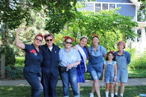 Rose the Riveters at the Ypsilanti 4th of July Parade