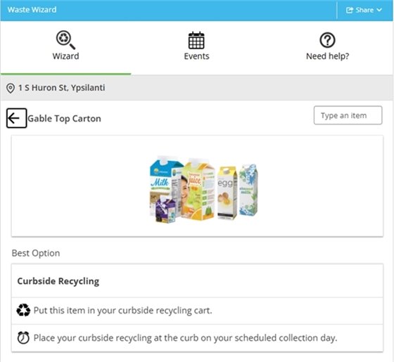 City of Ypsilanti's Waste Wizard