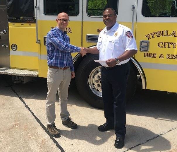 Chief Hobbs and City Manager Andrew Hellenga